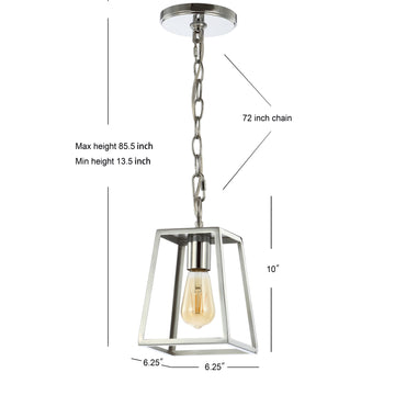 Ira 6.25" Adjustable Drop Metal LED Pendant - JONATHAN Y